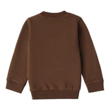 I DO felpa chiusa girocollo tint unita con stampa Marrone per Neonato 4A473 MARRONE I DO 