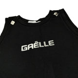 Gaelle Abito tinta unita Giromanica con Stampa Nero per Bambina 2746V00533 NERO GAELLE 