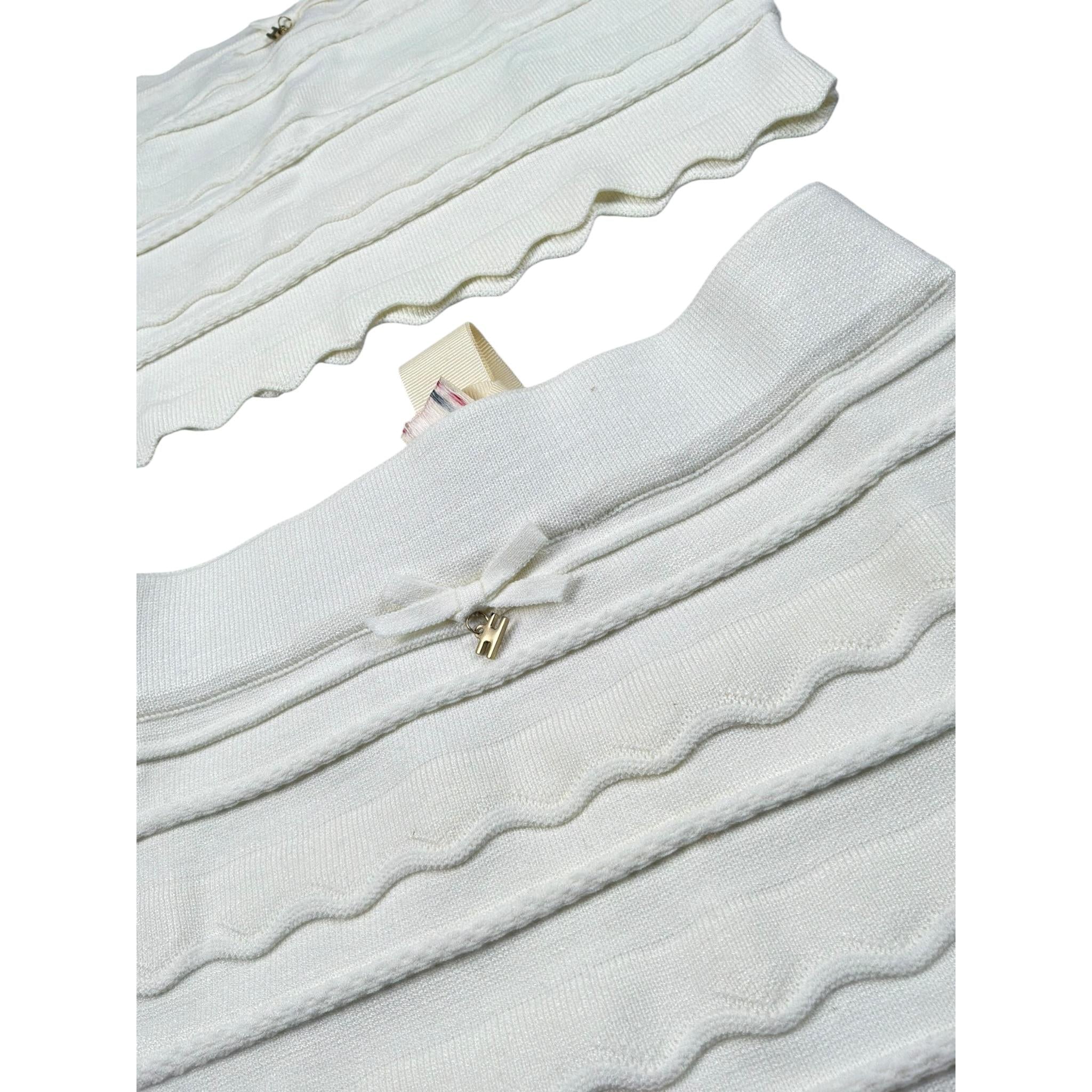 Elisabetta Franchi Gonna Tinta Unita con Ricami per Bambina EFCM015XX PANNA ELISABETTA FRANCHI 