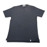 Over-D Einfarbiges T-Shirt mit Rundhalsausschnitt und seitlichen Öffnungen in Schwarz für Jungen