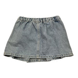 Manila Grace Gonna In Denim Tinta Unita con Elastico In Vita per Bambina 373GMBS25 AZZURRO MANILA GRACE 