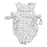 Babidu Pagliaccetto Tinta Unita con Stampa per Neonata 31408 BIANCO BABIDU 