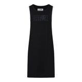 Maison Margiela Langes Kleid Einfarbig Armloch Mit Print Schwarz Für Mädchen