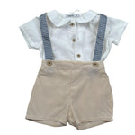 Babidu Completo 2 Pezzi Camicia-Salopettes per Neonato 40402 BIANCO/BEIGE BABIDU 