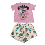 Barrow Kids Complete T-Shirt - Kurz, einfarbig mit kontrastierenden Drucken, weiß, für Baby-Mädchen