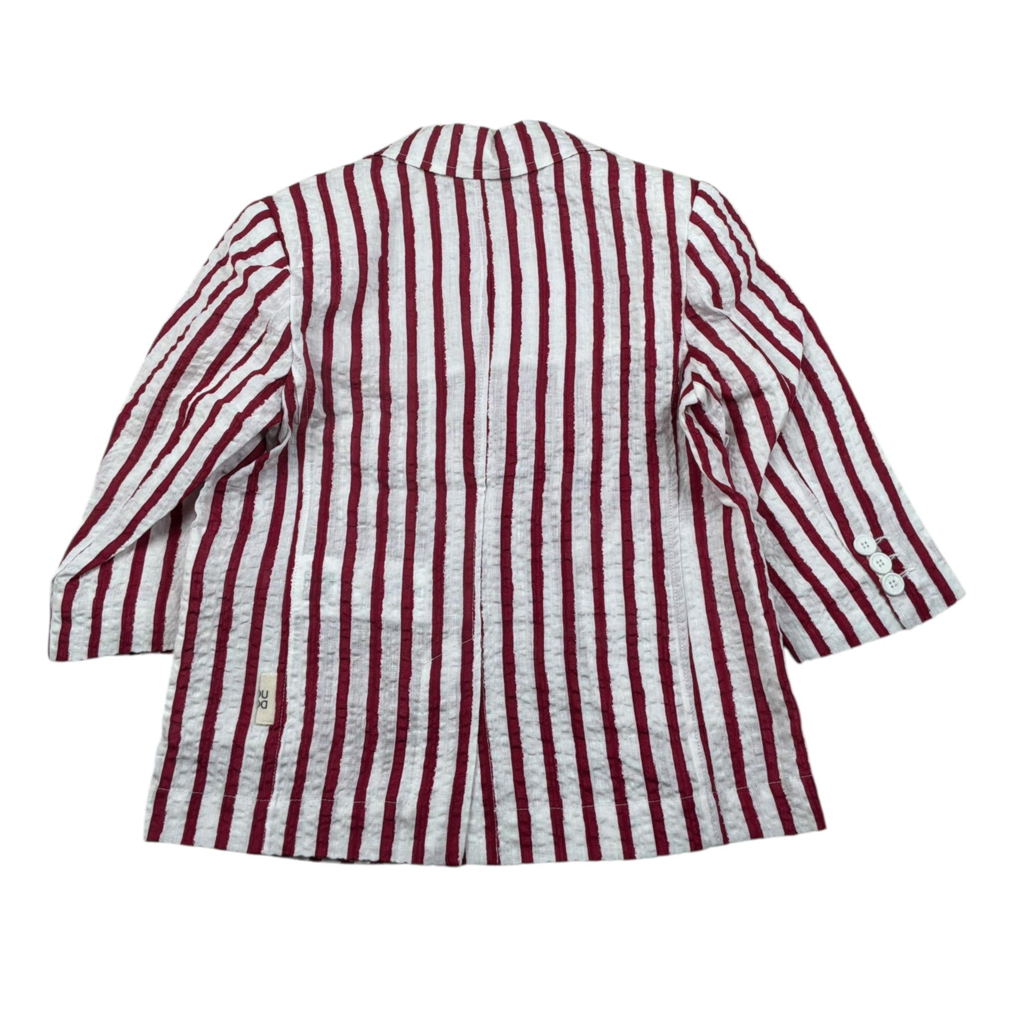 Dou Dou Giacca Tinta Unita con Fantasia A Righe per Bambina DW2P34XX BIANCO/ROSSO DOU DOU 