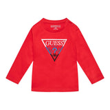 GUESS shirt girocollo tinta unita ocn logo Rosso per Neonato N4YI36K8HM4NX ROSSO GUESS 