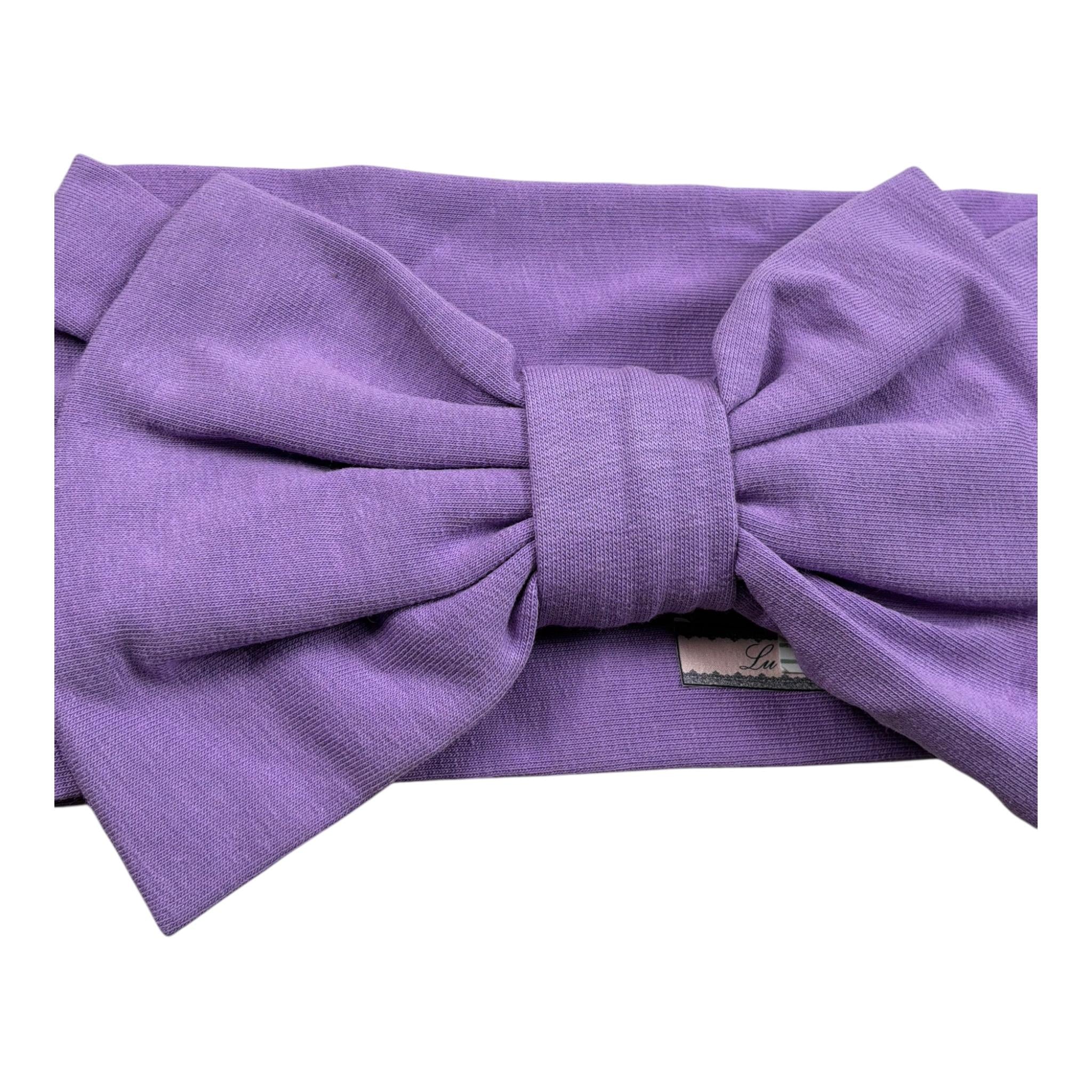 Lu & Lu  Fascia Capelli Tinta Unita con Fiocco per Bambina ART1 VIOLA LU & LU 