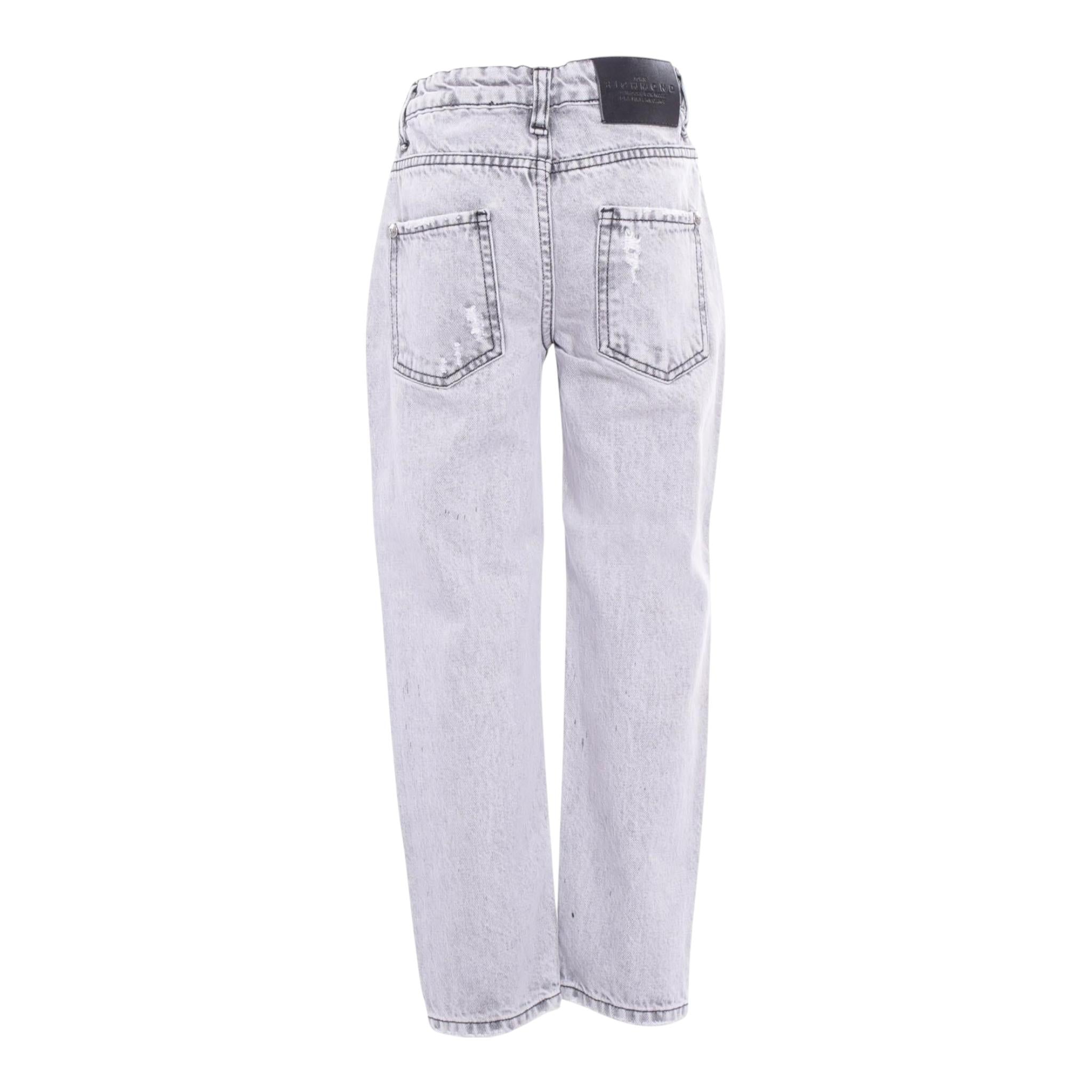JOHN RICHMOND jeans tinta unita con girovita regolabile Grigio per Bambino RBA24158JEX GRIGIO JOHN RICHMOND 
