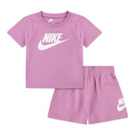 Nike Completo 2 Pezzi T-Shirt-Bermuda tinta unita Rosa per Neonata 56L596A ROSA NIKE 