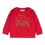 MOSCHINO felpa tinta unita gircollo con stampa Rosso per Bambino HOF07H ROSSO MOSCHINO 