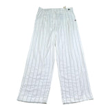 Manila Grace Pantalone Tinta Unita con Fantasia A Righe per Bambina MG2072 PANNA MANILA GRACE 