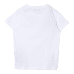 Balmain T-Shirt Girocollo Tinta Unita con Stampa per Bambina BV8B71 BIANCO BALMAIN 