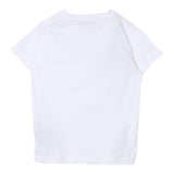 Balmain T-Shirt Girocollo Tinta Unita con Stampa per Bambina BV8B71 BIANCO BALMAIN 