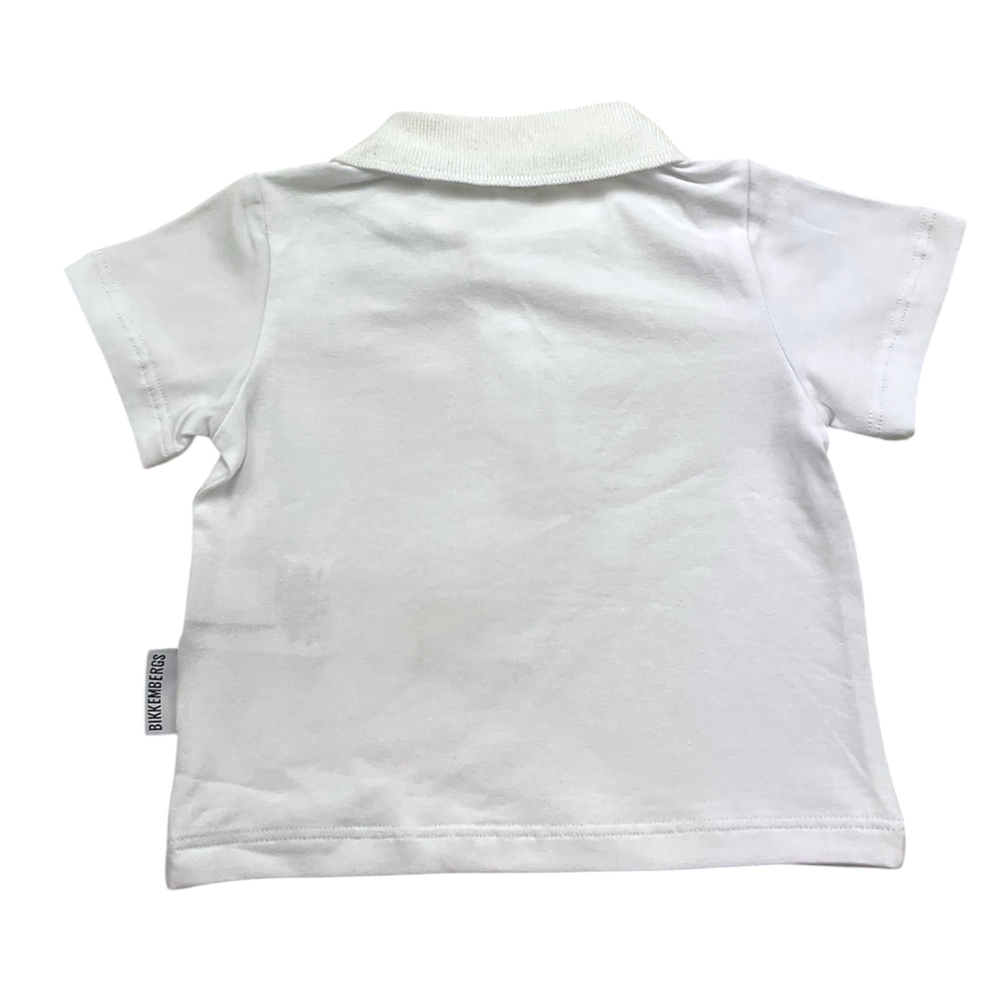 Bikkembergs Polo Tinta Unita Mezza Manica per Neonato BK3448 BIANCO BiKKEMBERGS 