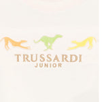 Trussardi T-Shirt Tinta Unita con Stampa per Neonato TIP25020TSXX PANNA TRUSSARDI 