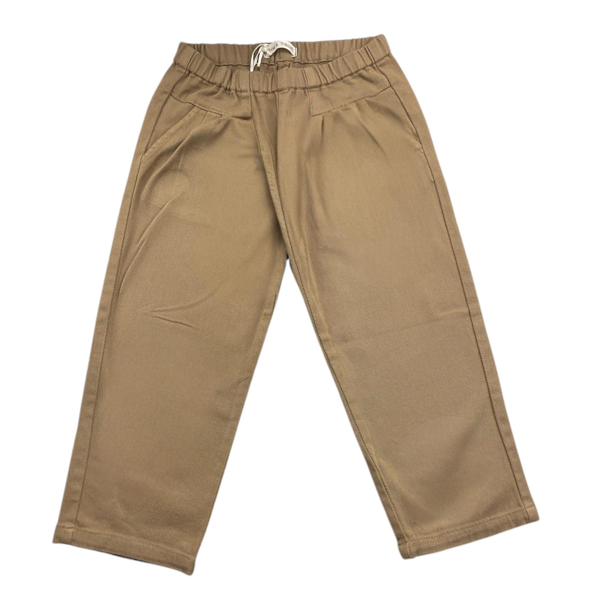 ZHOE & TOBIAH pantalone tinta unita con elastico in vita Cammello per Bambino PJK13 CAMMELLO ZHOE & TOBIAH 