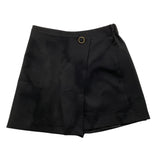 Janice Einfarbige Shorts mit elastischer Taille in Schwarz für Mädchen