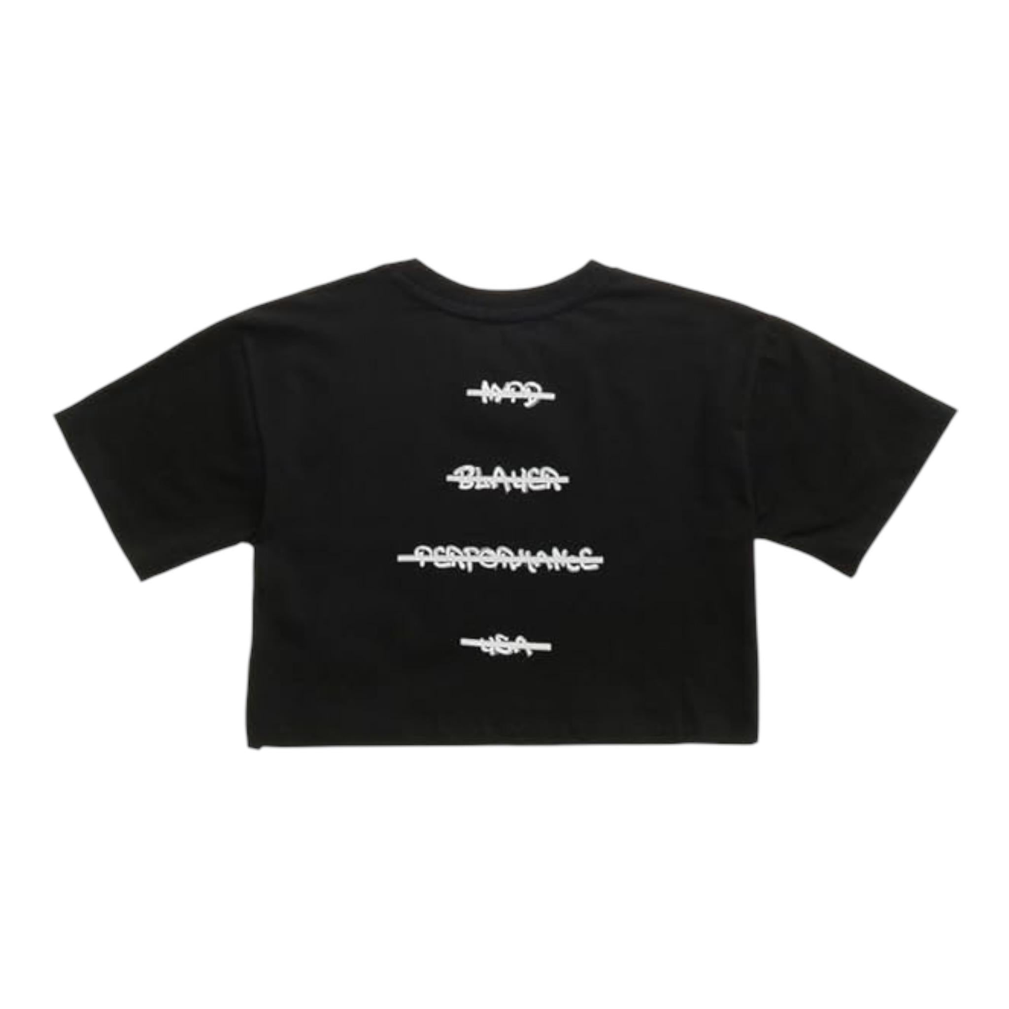 Blauer T-Shirt Girocollo Tinta Unita con Stampa per Neonata 25SBLGH02550XN NERO BLAUER 