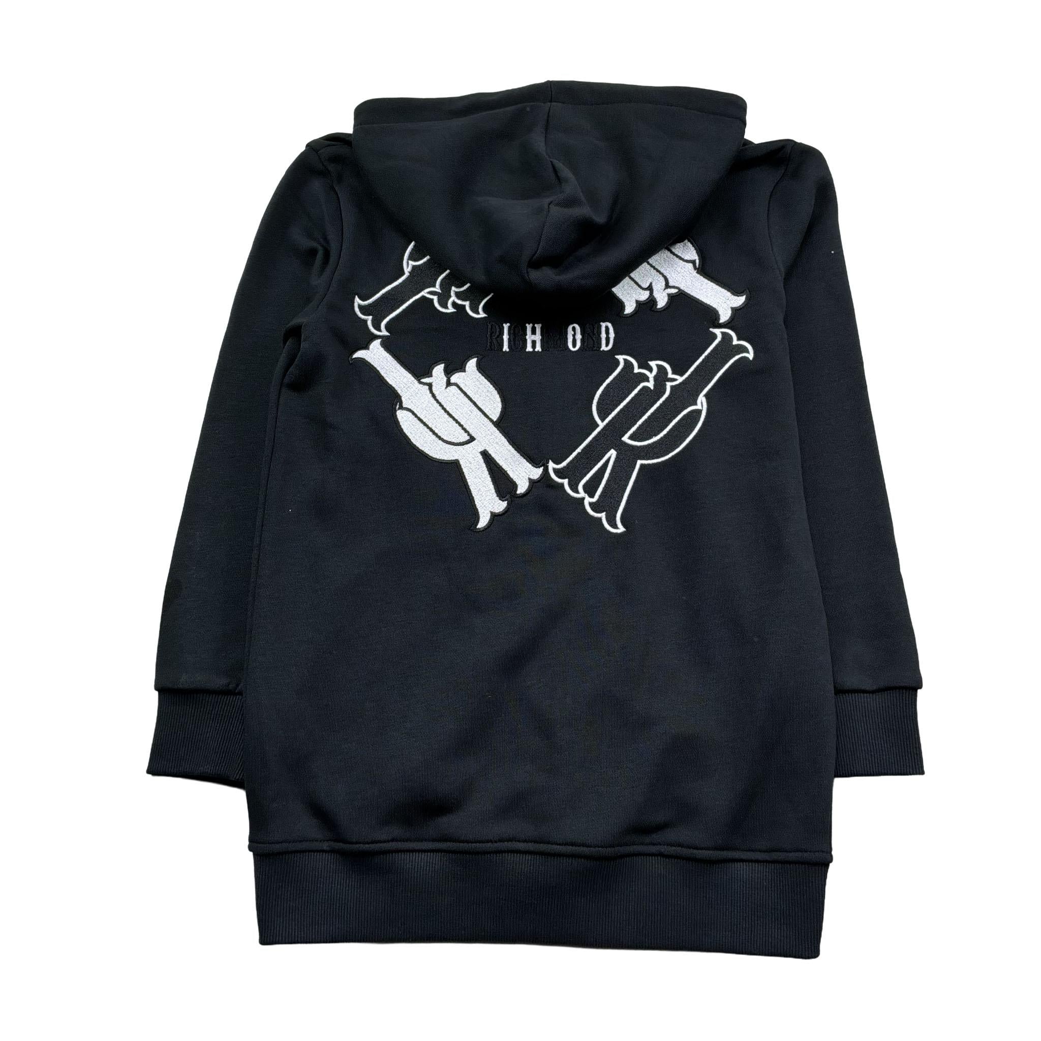 John Richmond Felpa con Zip E Cappuccio Tinta Unita per Bambino RGP26074FE NERO JOHN RICHMOND 