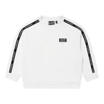 EMPORIO ARMANI felpa tinta unita girocollo con stampa Bianco per Bambino 6DBM63 BIANCO EMPORIO ARMANI 