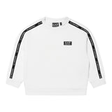 EMPORIO ARMANI felpa tinta unita girocollo con stampa Bianco per Bambino 6DBM63 BIANCO EMPORIO ARMANI 