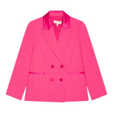 Twinset Einfarbige Jacke mit Fuchsia-Knöpfen für Mädchen