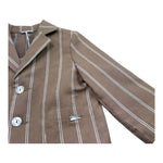 Le Bebe' Giacca Tinta Unita Fantasia A Righe per Neonato LBB5385 MARRONE LE BEBE' 