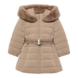 ABEL & LULA giubbino tinta unita con zip e cappuccio Cammello per Bambina 5839X CAMMELLO ABEL & LULA 