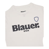 Blauer T-Shirt Giricollo Tinta Unita con Stampa per Bambino 24SBLKH02507 BIANCO BLAUER 