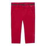 BOBOLI pantalone tinta unita in camoscio Rosso per Neonato 719029 ROSSO BOBOLI 