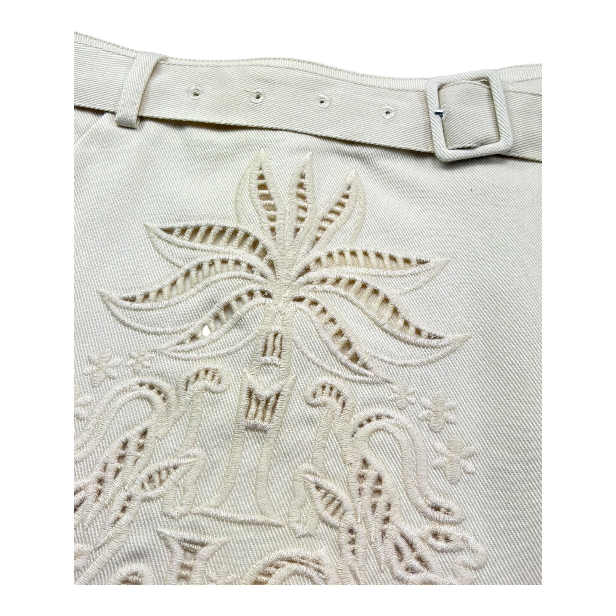 Just Cavalli Gonna Tinta Unita con Trafori E Cintura per Bambina JGP26133MG AVORIO JUST CAVALLI 
