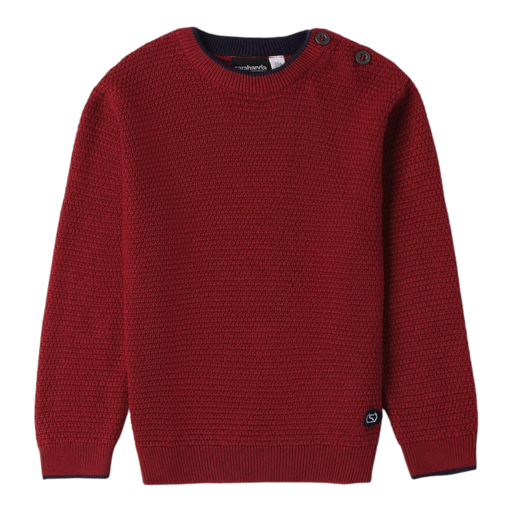 SARABANDA maglia girocollo tinta unita Rosso per Neonato 0A022N ROSSO SARABANDA 