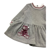 LE BEBE' abito girocollo tinta unita con stampa in contrasto Grigio per Neonata LBG6129 GRIGIO LE BEBE' 