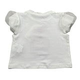 M+E' T-Shirt Girocollo Tinta Unita con Stampa per Neonato UE1856XX BIANCO M+E' 