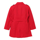 Max&amp;Co. Einfarbiger roter Trenchcoat mit Knöpfen für Mädchen