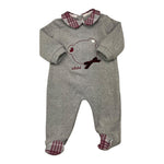 LE BEBE' tutina tinta unita con fantasia a righe Grigio per Neonata LBG6119 GRIGIO LE BEBE' 