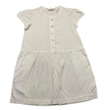 Caffe' D'Orzo Einteiliger, halbarmiger, einfarbiger, weißer Baby-Jumpsuit für Mädchen