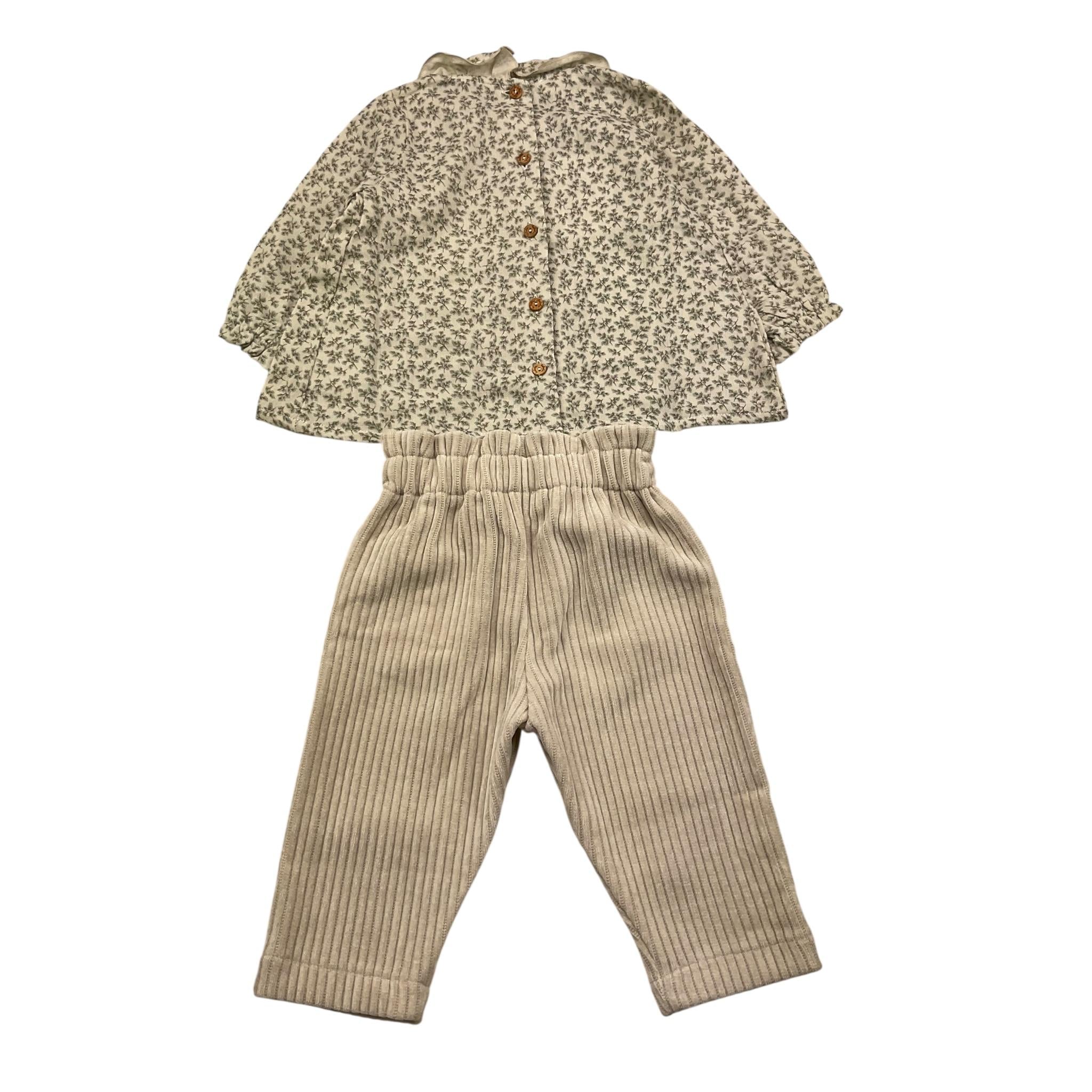LALALU' completo 2 pezzi camicia-pantalone Beige per Neonata CTL011NX BEIGE LALALU' 