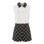 Elisabetta Franchi Tuta Giromanica Bicolore per Bambina EFTA100XX BIANCO/NERO ELISABETTA FRANCHI 