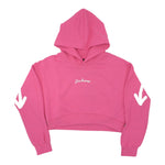 Disclaimer Felpa Chiusa con Cappuccio Tinta Unita con Logo per Bambina 25EDK58515 FUXIA DISCLAIMER 