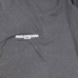 PAOLO PECORA shirt girocollo tinta unita con stampa Nero per Bambino PP3820 NERO PAOLO PECORA 