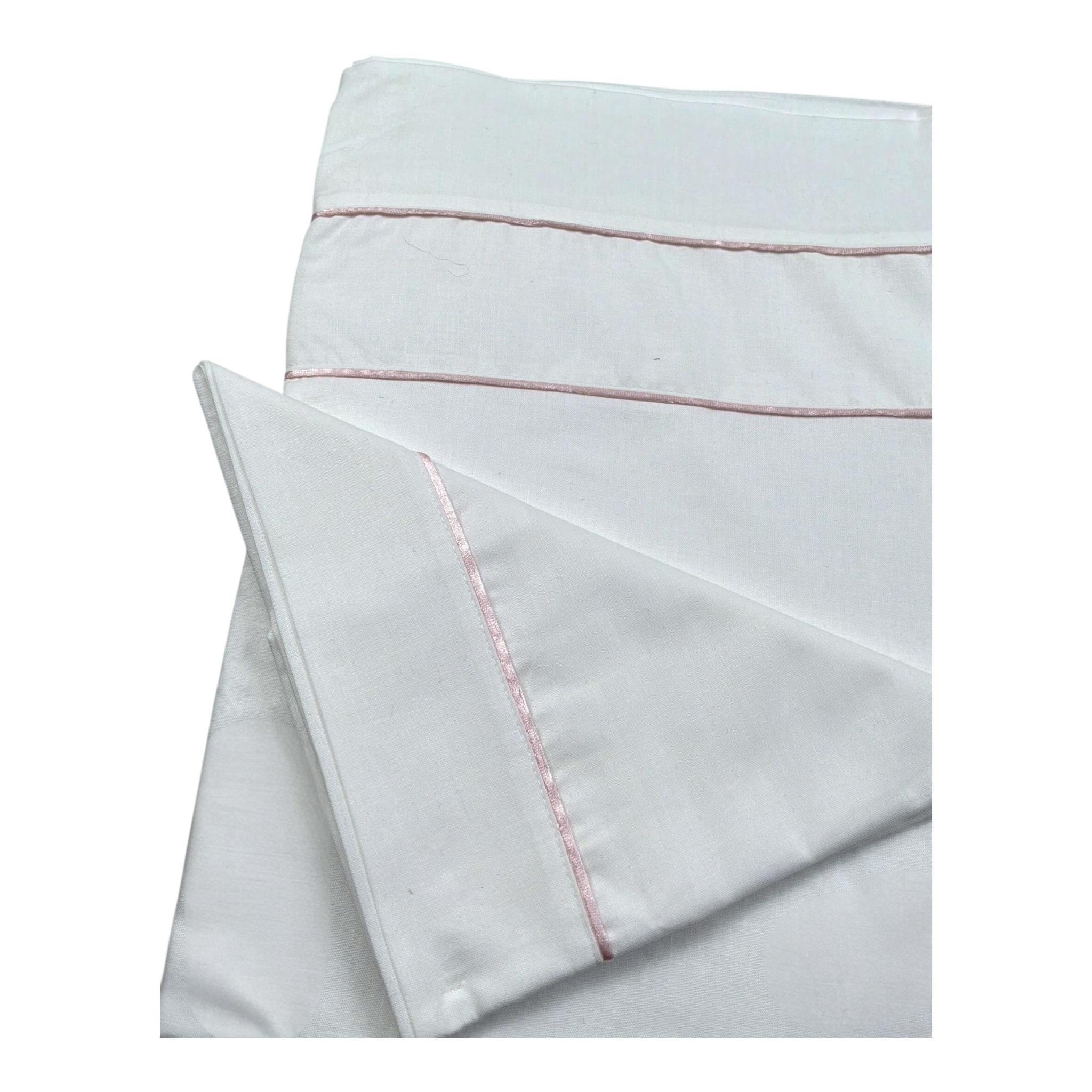 Baby Vip Set 3 Pezzi Lenzuola Tinta Unita per Neonata T1117 BIANCO BABY VIP 