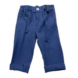 Emanuel Pris Einfarbige Hose mit elastischer Taille Blau für Jungen