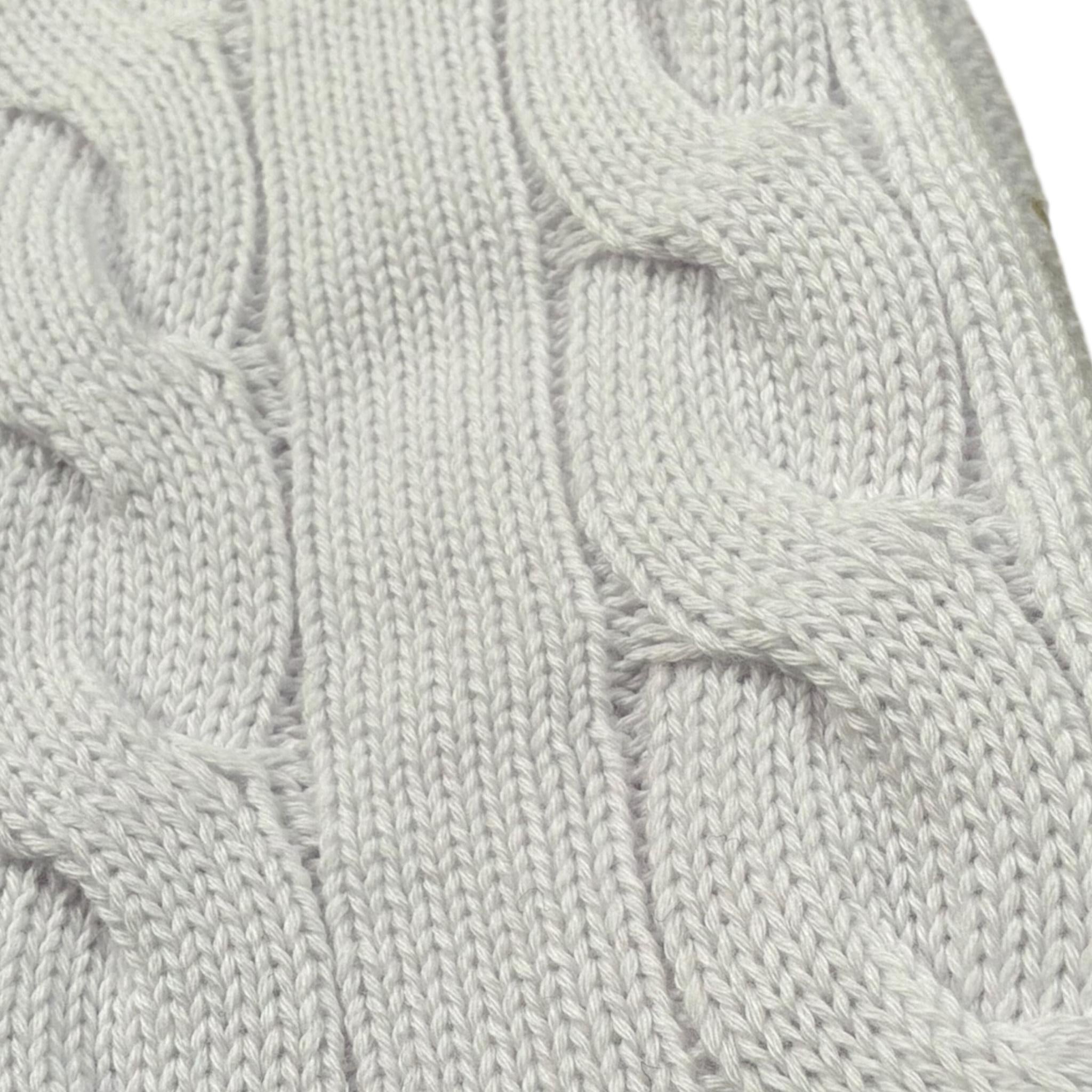 Le Coconne Coperta Tinta Unita con Ricami per Neonato LCN2584 BIANCO LE COCONNE 