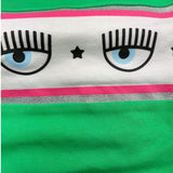 Chiara Ferragni Einfarbiger Crop Hoodie Grün Für Mädchen