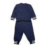 Cesare Paciotti – Kompletter Trainingsanzug mit Rundhalsausschnitt und Sweatshirt-Hose in Blau für Jungen