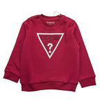 GUESS felpa tinta unita girocollo con stampa Bordeaux per Neonata N73Q10KAUG0NX BORDEAUX GUESS 