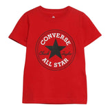 Emporio Armani T-Shirt Girocollo Tinta Unita con Logo per Bambino 966500 ROSSO EMPORIO ARMANI 