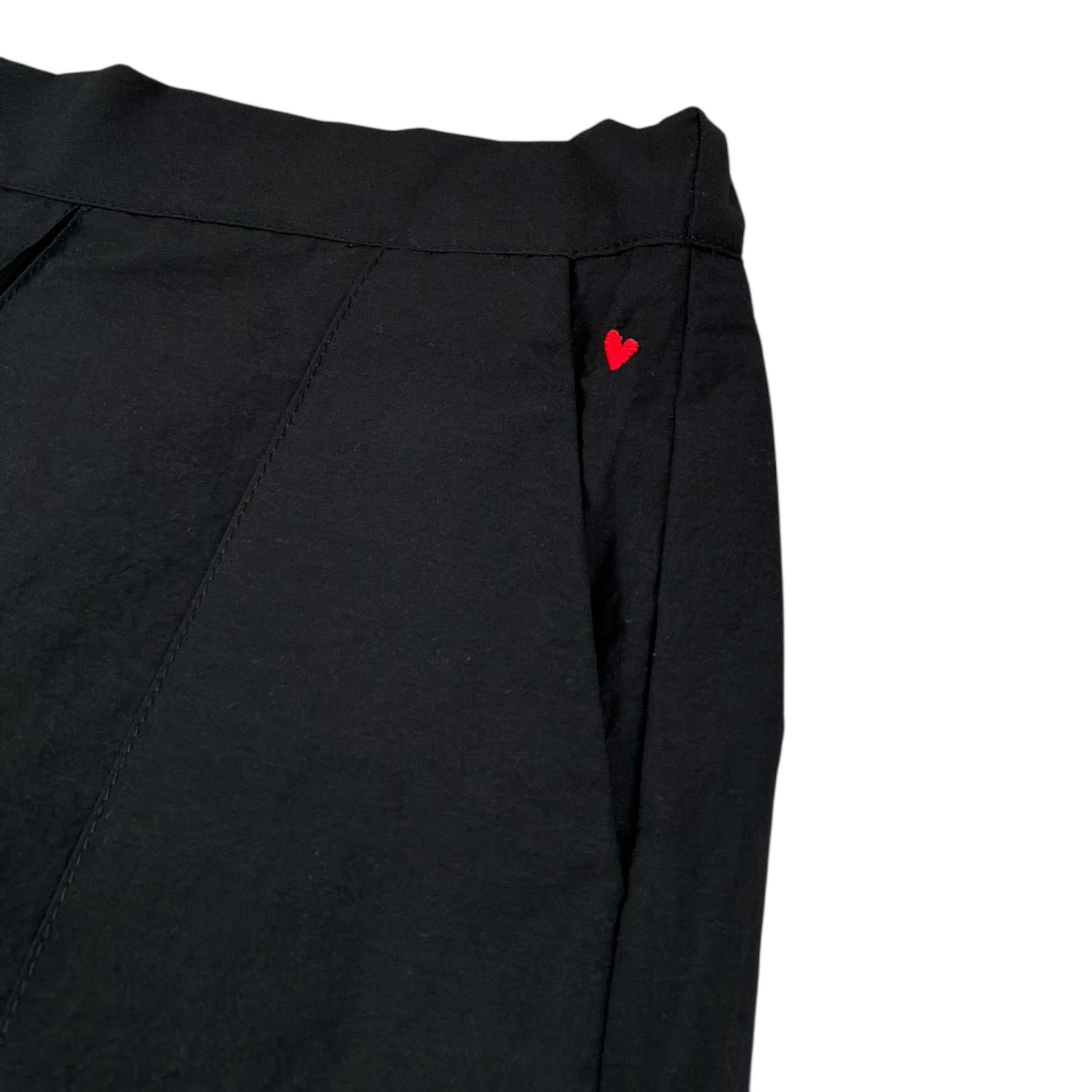 Simonetta Pantalone Tinta Unita Modello Palazzo per Bambina SW6A22 NERO SIMONETTA 
